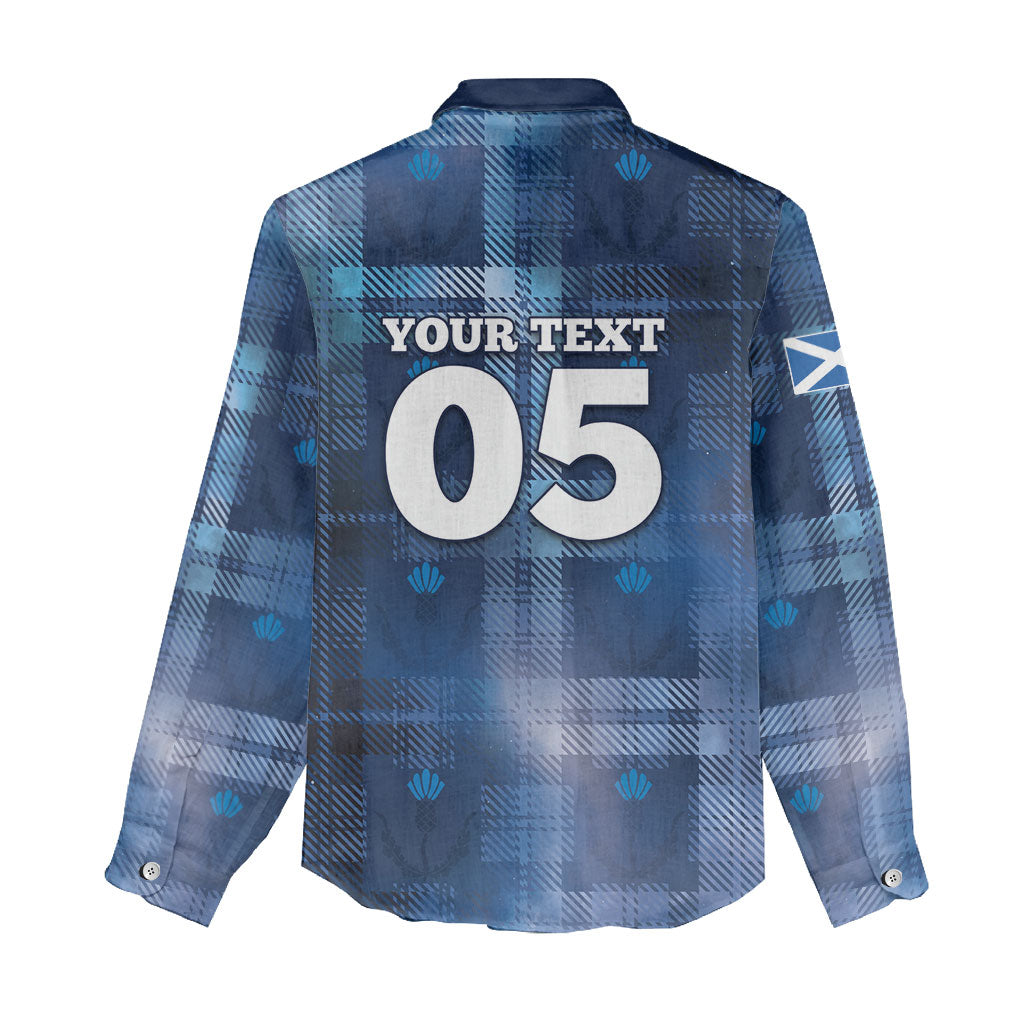 Custom Scotland Football Women Casual Shirt Ice Hole Celtic Thistle Tartan Flower Patterns