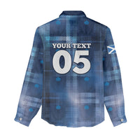 Custom Scotland Football Women Casual Shirt Ice Hole Celtic Thistle Tartan Flower Patterns