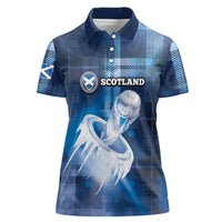 Custom Scotland Football Women Polo Shirt Ice Hole Celtic Thistle Tartan Flower Patterns