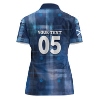 Custom Scotland Football Women Polo Shirt Ice Hole Celtic Thistle Tartan Flower Patterns