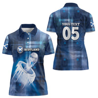 Custom Scotland Football Women Polo Shirt Ice Hole Celtic Thistle Tartan Flower Patterns