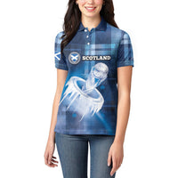 Custom Scotland Football Women Polo Shirt Ice Hole Celtic Thistle Tartan Flower Patterns