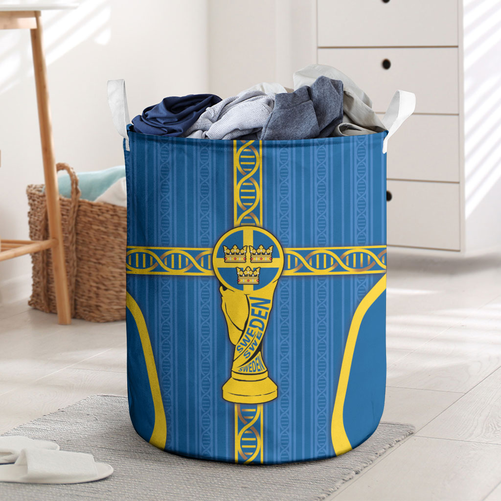 Sweden Football Laundry Basket Three Crowns Golden DNA Trophy