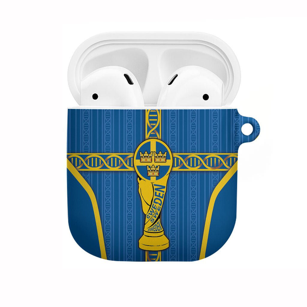 Sweden Football AirPods Case Three Crowns Golden DNA Trophy