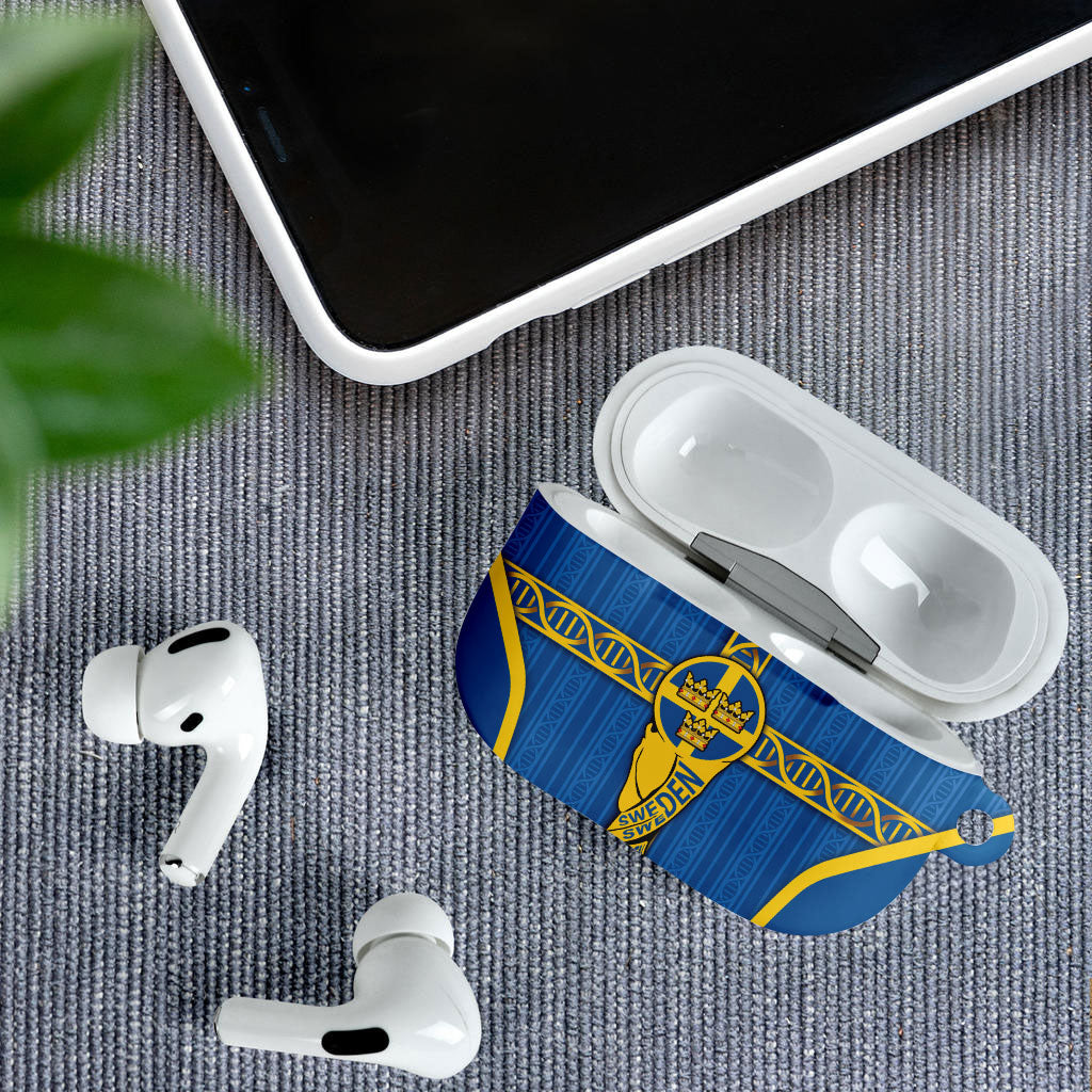 Sweden Football AirPods Case Three Crowns Golden DNA Trophy