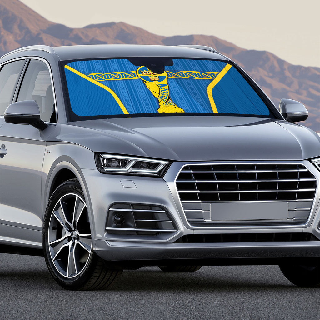 Sweden Football Auto Sun Shade Three Crowns Golden DNA Trophy