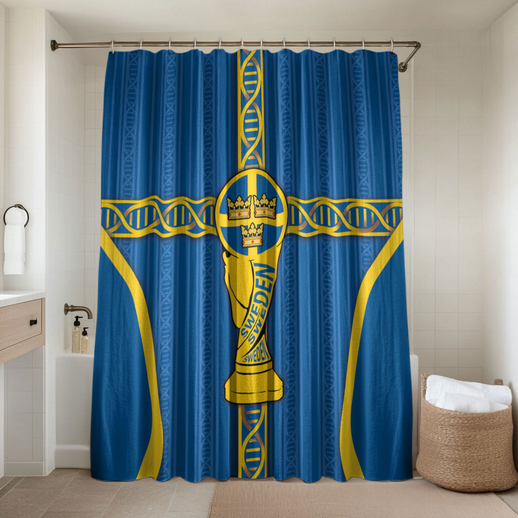 Sweden Football Bathroom Set Three Crowns Golden DNA Trophy