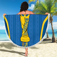Sweden Football Beach Blanket Three Crowns Golden DNA Trophy
