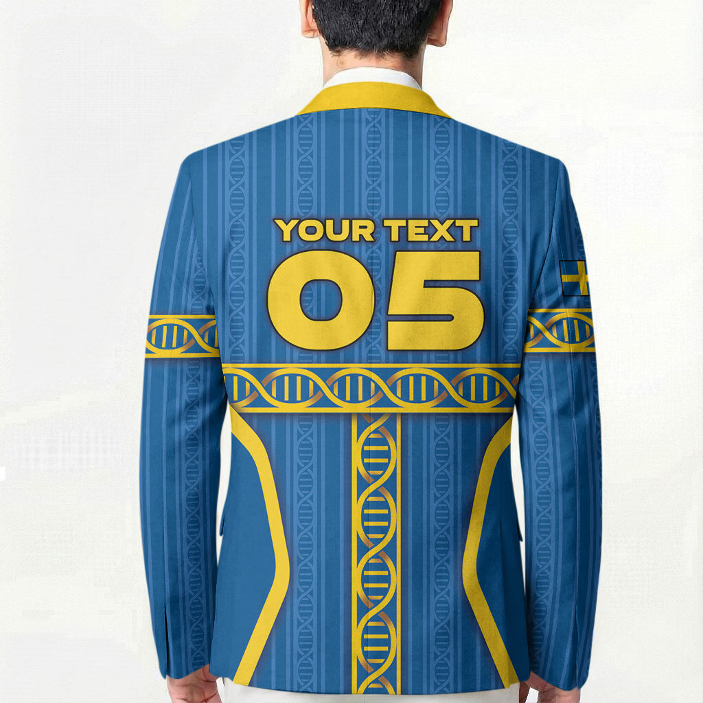 Custom Sweden Football Blazer Three Crowns Golden DNA Trophy