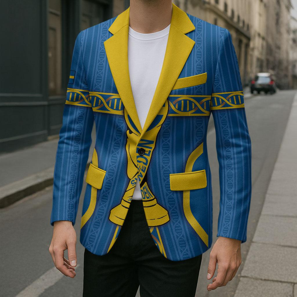 Custom Sweden Football Blazer Three Crowns Golden DNA Trophy