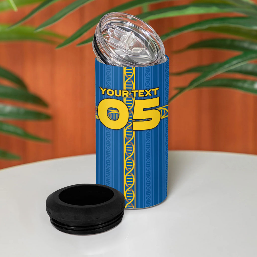 Custom Sweden Football 4 in 1 Can Cooler Tumbler Three Crowns Golden DNA Trophy
