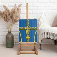 Sweden Football Canvas Wall Art Three Crowns Golden DNA Trophy