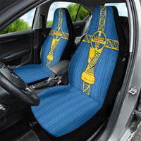Sweden Football Car Seat Cover Three Crowns Golden DNA Trophy