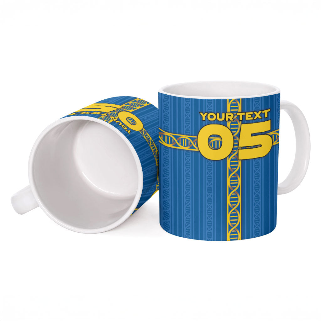 Custom Sweden Football Ceramic Mug Three Crowns Golden DNA Trophy