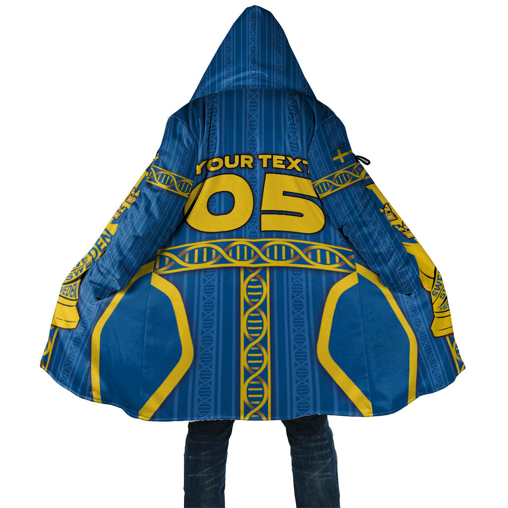 Custom Sweden Football Cloak Three Crowns Golden DNA Trophy