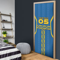 Custom Sweden Football Door Cover Three Crowns Golden DNA Trophy