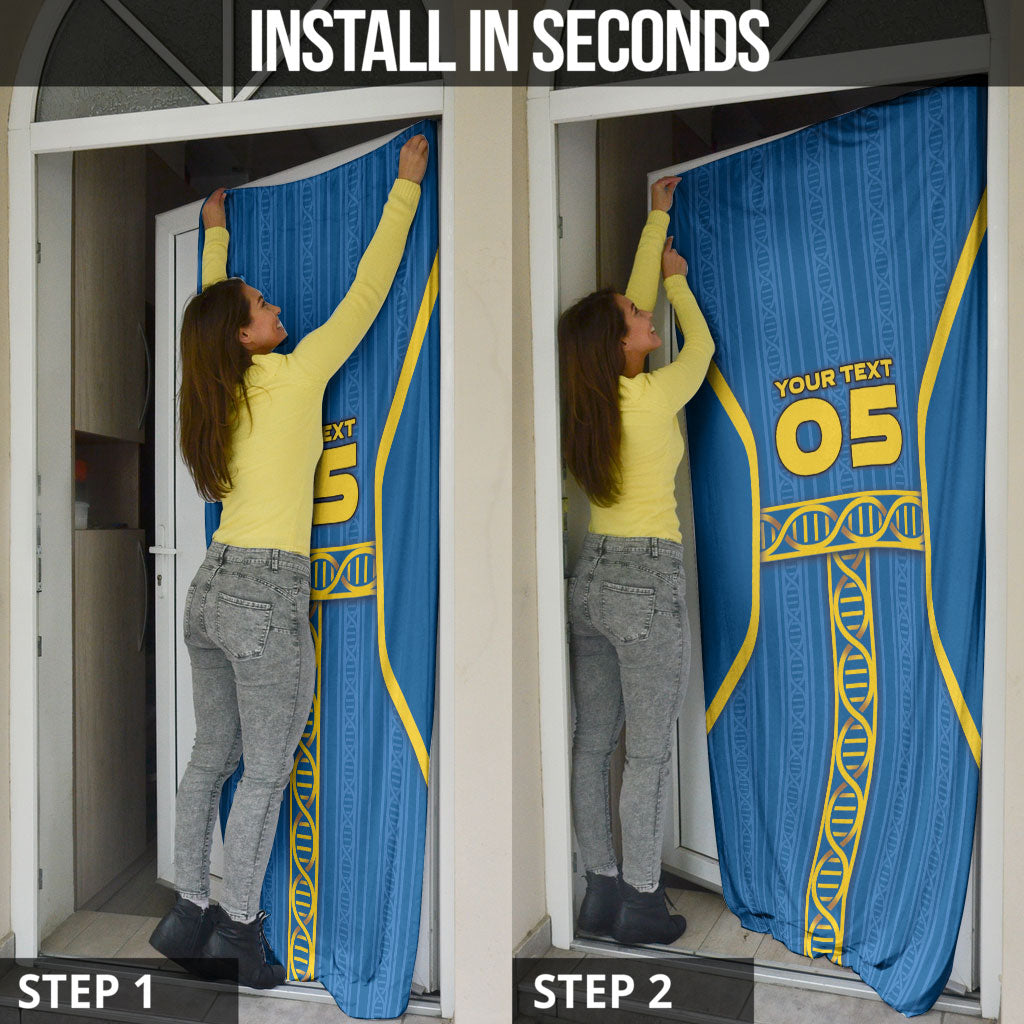 Custom Sweden Football Door Cover Three Crowns Golden DNA Trophy