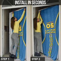 Custom Sweden Football Door Cover Three Crowns Golden DNA Trophy