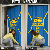 Custom Sweden Football Door Cover Three Crowns Golden DNA Trophy