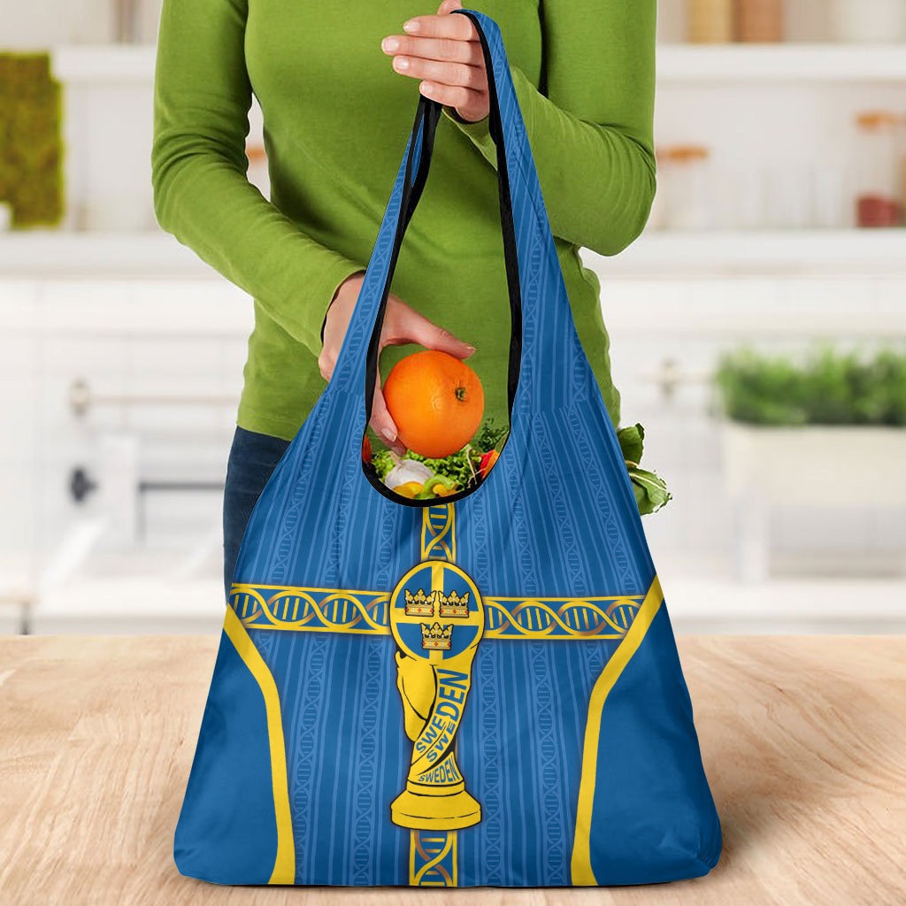 Sweden Football Grocery Bag Three Crowns Golden DNA Trophy