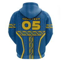 Custom Sweden Football Hoodie Three Crowns Golden DNA Trophy