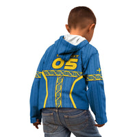Custom Sweden Football Kid Hoodie Three Crowns Golden DNA Trophy