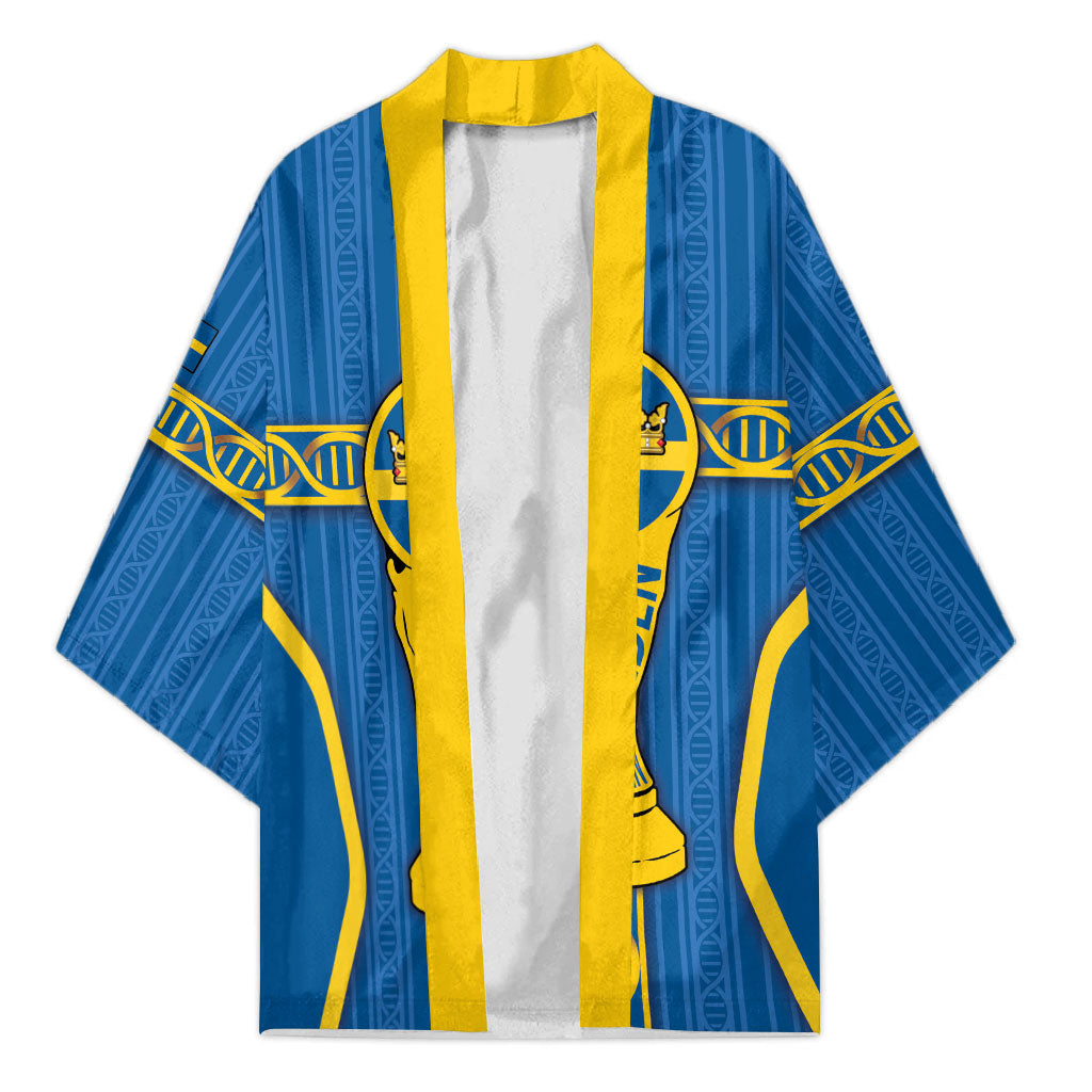 Custom Sweden Football Kimono Three Crowns Golden DNA Trophy