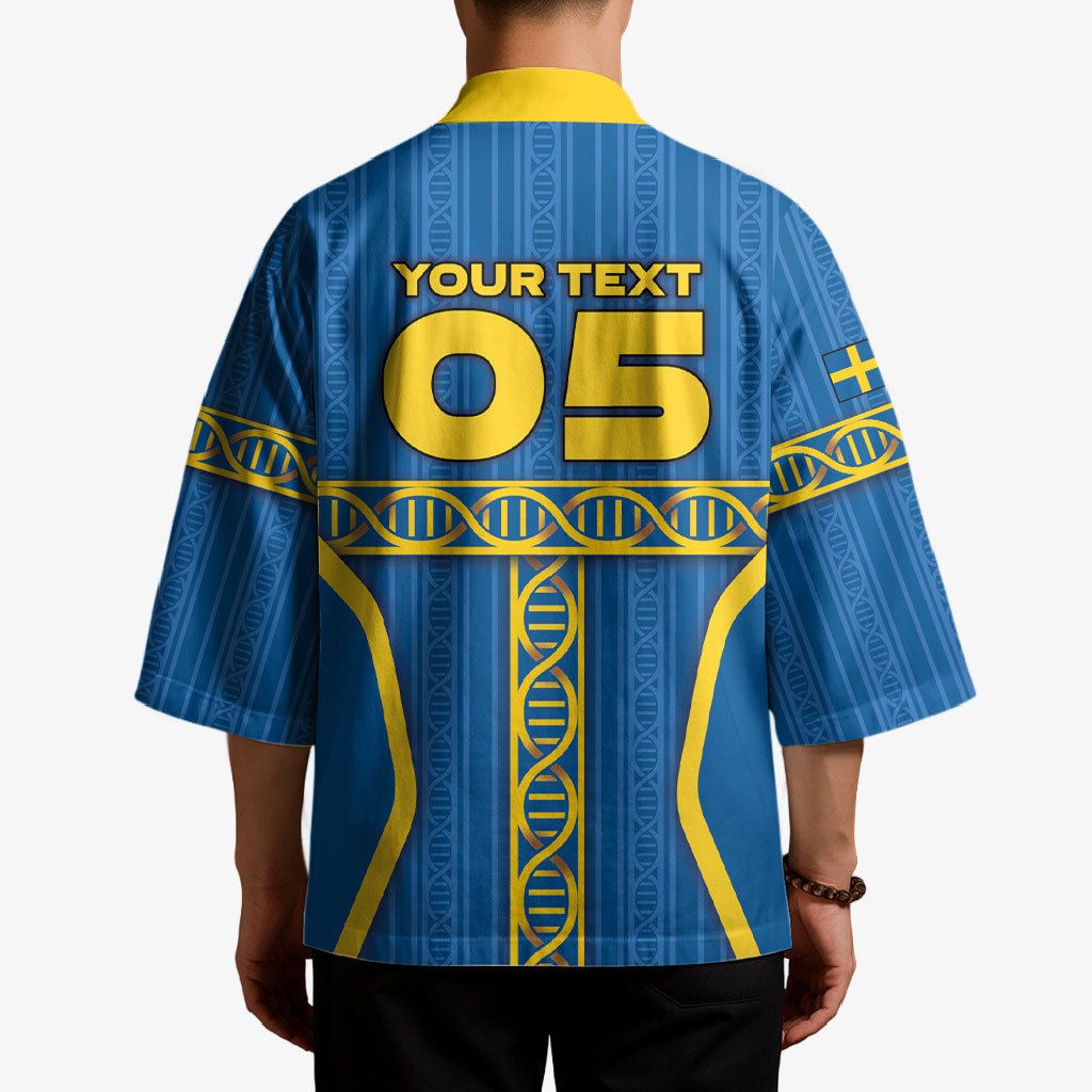 Custom Sweden Football Kimono Three Crowns Golden DNA Trophy