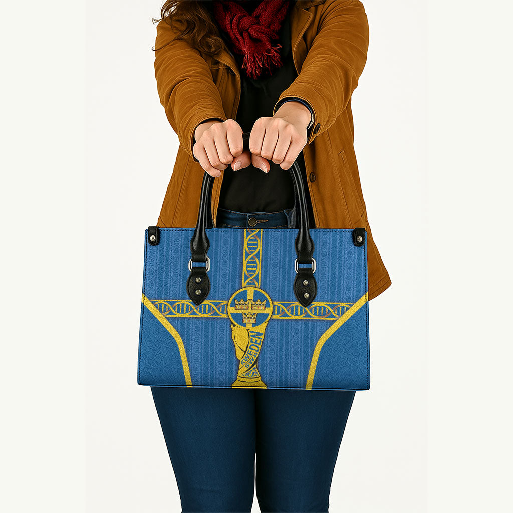 Sweden Football Leather Bag Three Crowns Golden DNA Trophy