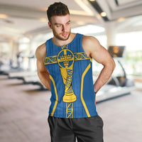 Custom Sweden Football Men Tank Top Three Crowns Golden DNA Trophy