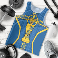 Custom Sweden Football Men Tank Top Three Crowns Golden DNA Trophy