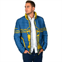 Custom Sweden Football Padded Jacket Three Crowns Golden DNA Trophy