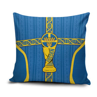 Sweden Football Pillow Cover Three Crowns Golden DNA Trophy