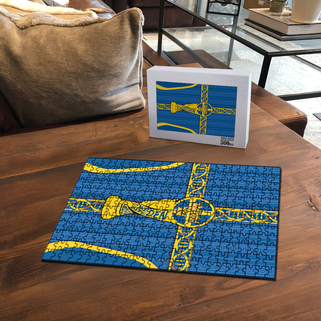 Sweden Football Puzzle Three Crowns Golden DNA Trophy