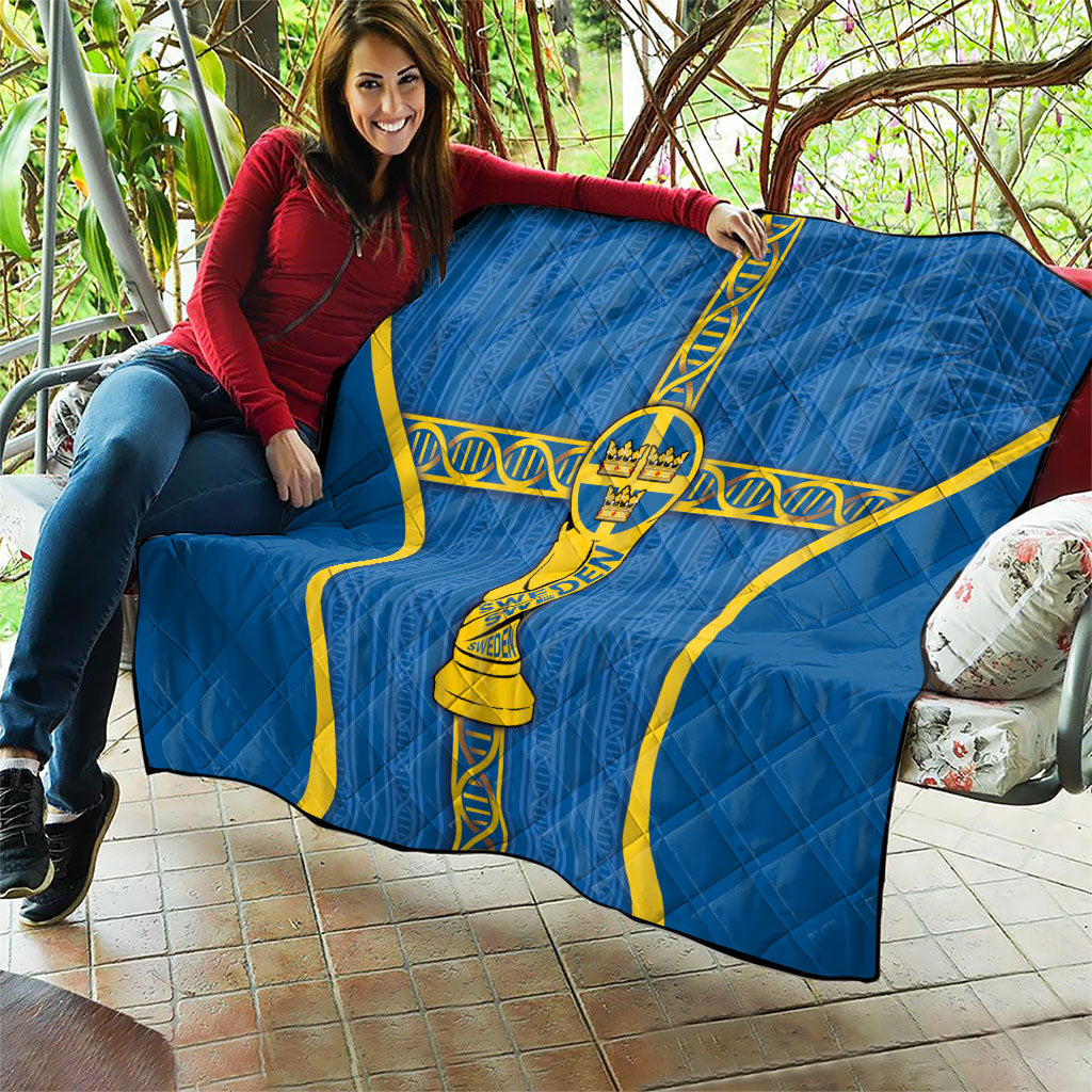 Sweden Football Quilt Three Crowns Golden DNA Trophy