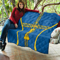 Sweden Football Quilt Three Crowns Golden DNA Trophy
