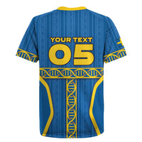 Custom Sweden Football Rugby Jersey Three Crowns Golden DNA Trophy