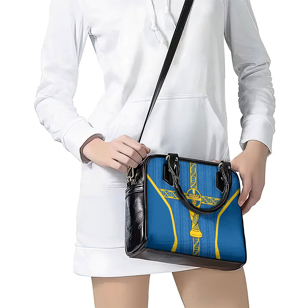 Sweden Football Shoulder Handbag Three Crowns Golden DNA Trophy