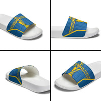 Sweden Football Slide Sandals Three Crowns Golden DNA Trophy