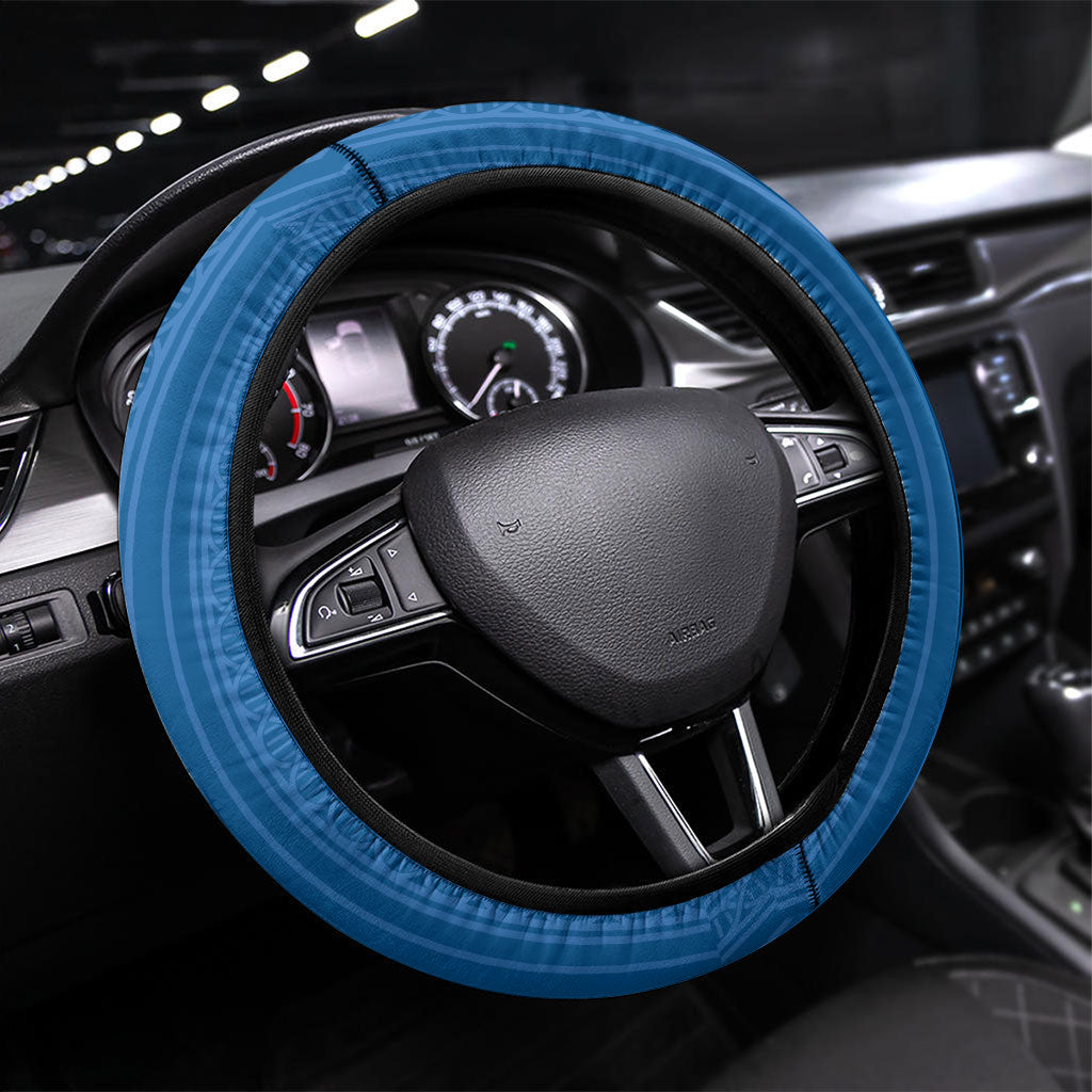 Sweden Football Steering Wheel Cover Three Crowns Golden DNA Trophy