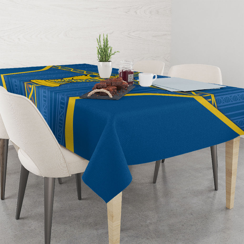 Sweden Football Tablecloth Three Crowns Golden DNA Trophy