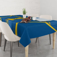 Sweden Football Tablecloth Three Crowns Golden DNA Trophy