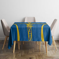 Sweden Football Tablecloth Three Crowns Golden DNA Trophy