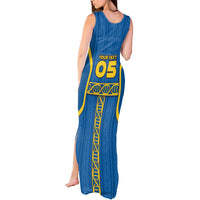Custom Sweden Football Tank Maxi Dress Three Crowns Golden DNA Trophy