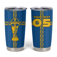 Custom Sweden Football Tumbler Cup Three Crowns Golden DNA Trophy