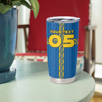 Custom Sweden Football Tumbler Cup Three Crowns Golden DNA Trophy