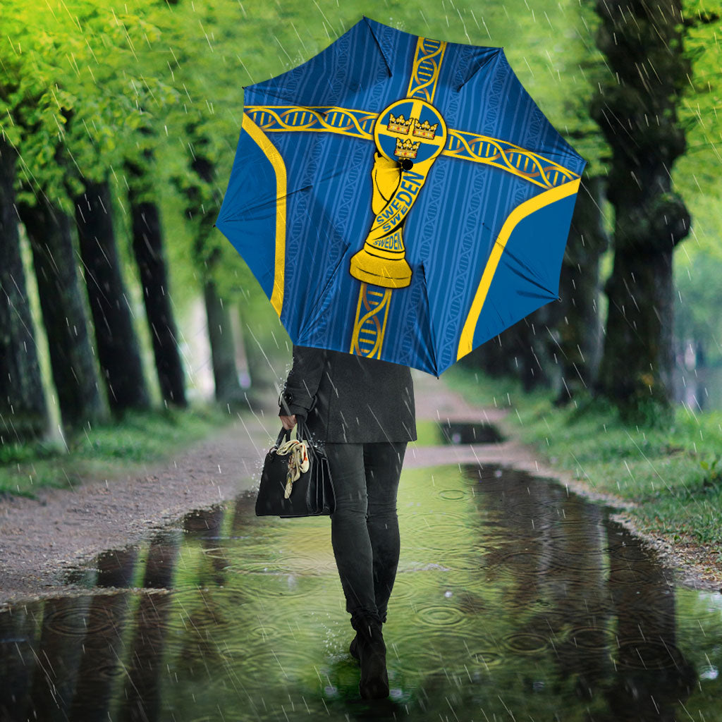 Sweden Football Umbrella Three Crowns Golden DNA Trophy
