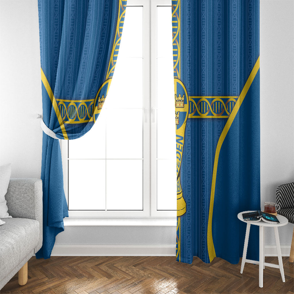 Sweden Football Window Curtain Three Crowns Golden DNA Trophy