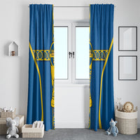 Sweden Football Window Curtain Three Crowns Golden DNA Trophy