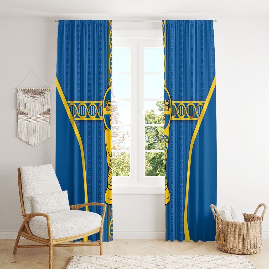 Sweden Football Window Curtain Three Crowns Golden DNA Trophy